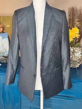 Alberto Danelli Boys Classic Blazer Jacket, Charcoal Gray – Size 12 (Like New)